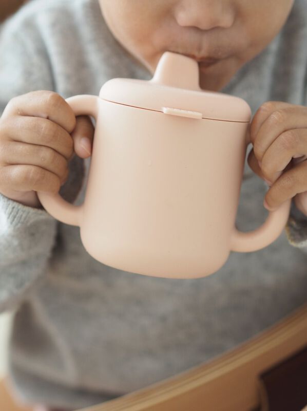 Tasse d'apprentissage silicone Rose