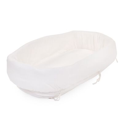 Rattan cradle rectangular cover jersery off white 