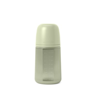 Biberon en silicone avec tétine SX Pro 240 ml débit M Colour Essence Green