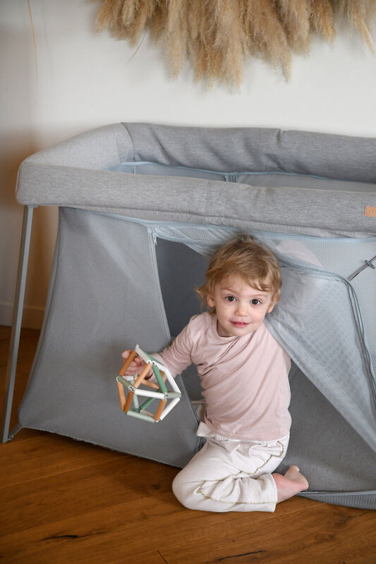 3 in 1 Reisebett Eazy Sleep - Heather grey / Pebble
