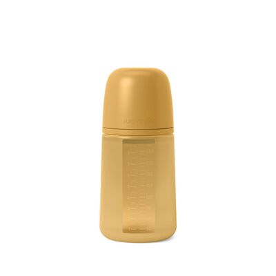 Silikonflasche mit Sauger SX Pro 240 ml Durchfluss M Colour Essence Yellow