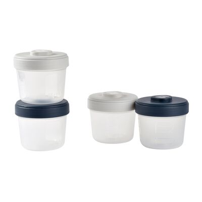 Set intégral de 4 portions clip 150 ml Gris/Night blue