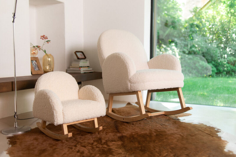 Rocking chair kids Teddy off white