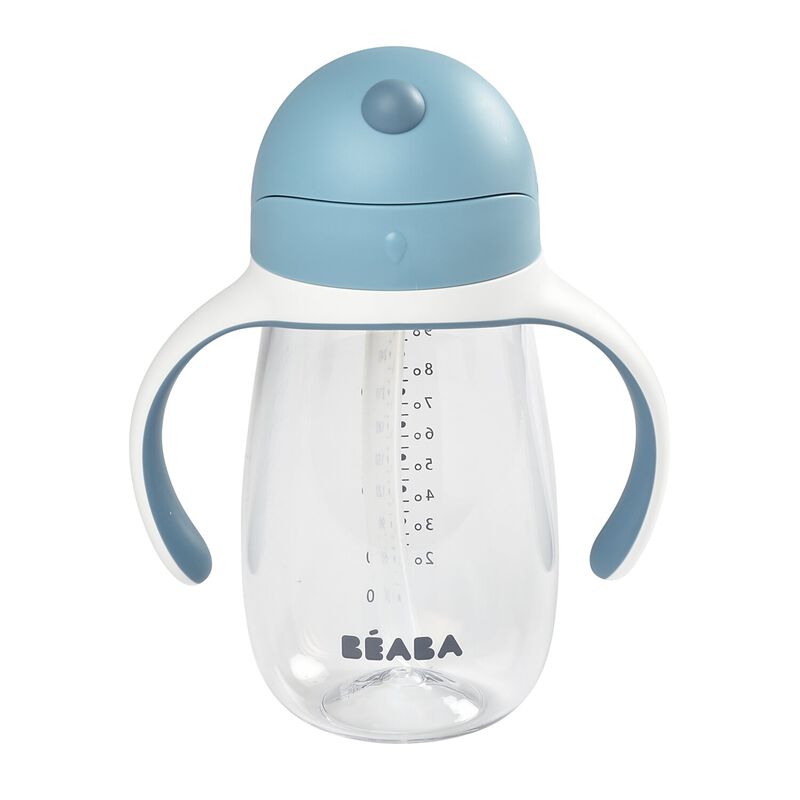 Tazza con cannuccia 300 ml blu