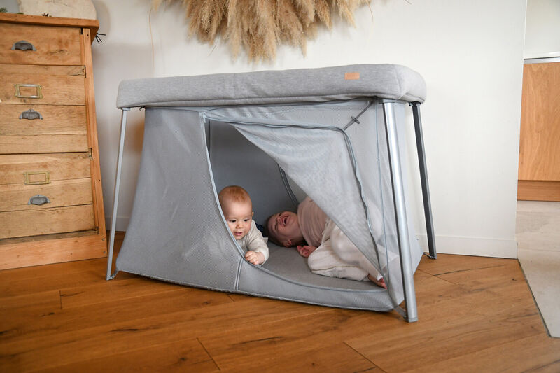 3 in 1 Reisebett Eazy Sleep - Heather grey / Pebble