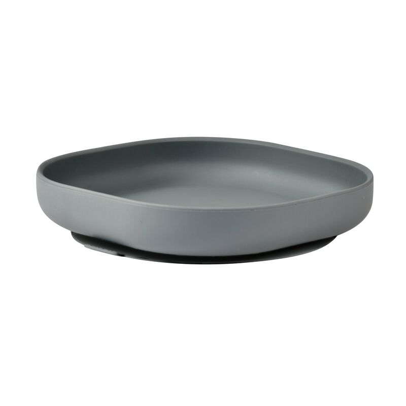 Plato de silicona con ventosa mineral grey