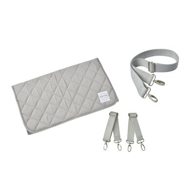 Kit accessoires Sac Gris clair (Matelas amovible, attaches poussette, sangles épaules)
