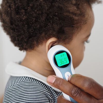  Thermomètre infrarouge auriculaire et frontal Thermospeed Blanc / Bleu