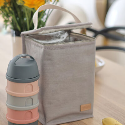 Pochette repas isotherme Gris perle