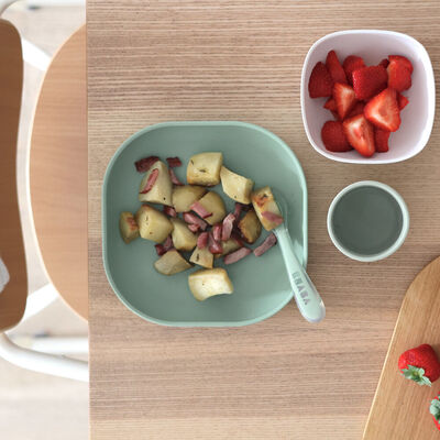 Coffret repas silicone Vert sauge