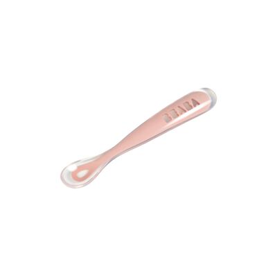 Siliconen lepel 1e leeftijd old pink